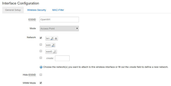 OpenWRT - Interface Configuration