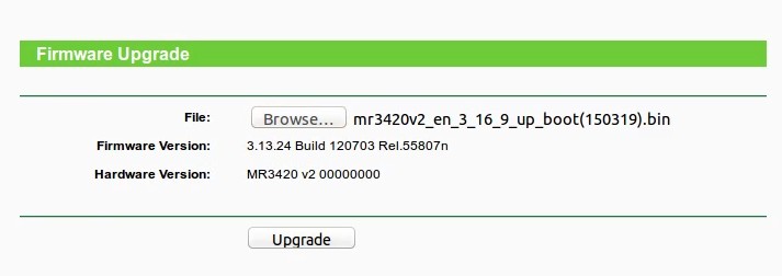 TP-Link - Firmware Upgrade