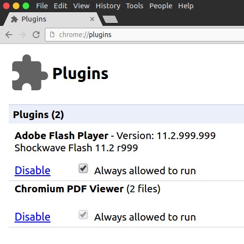 Chromium Browser - about:plugins