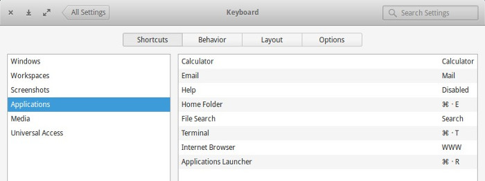 Elementary OS - Keyboard Shortcuts