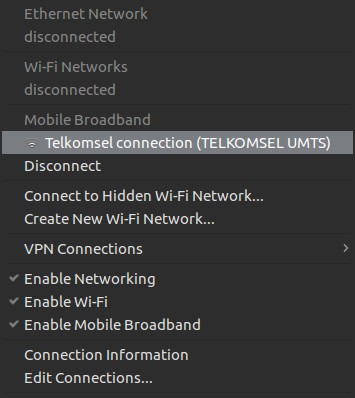 Ubuntu - Menu Network Connections