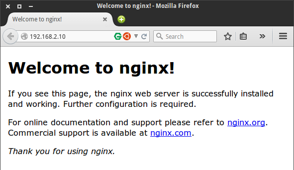 welcome nginx