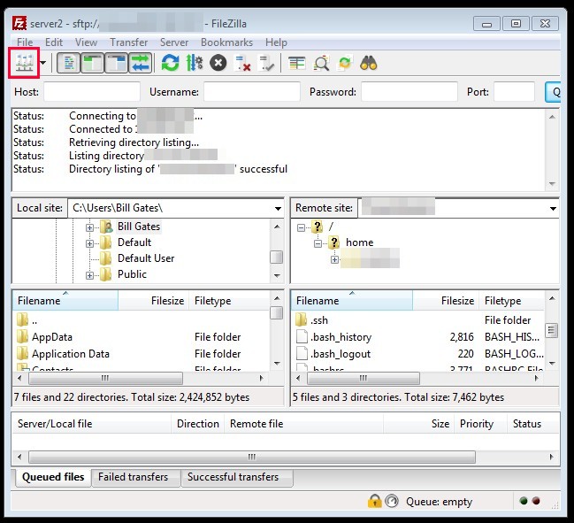 Cara Login SFTP dengan Key di Windows - FileZilla FTP Client
