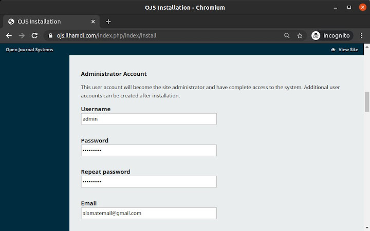 Administrator account