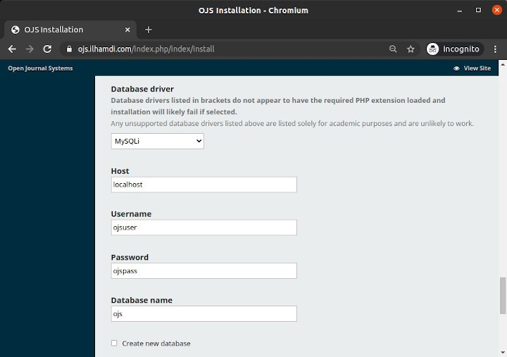 Database connection