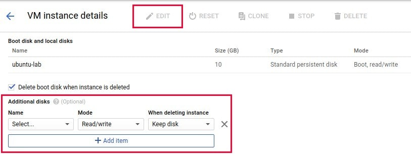 cara menambahkan disk vps google cloud