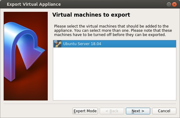 cara export import virtual machine di virtualbox