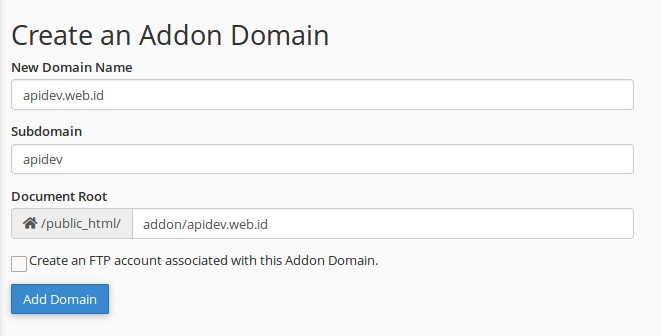 Cara Menambah Addon Domain di cPanel