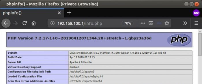 Сменить версию php debian