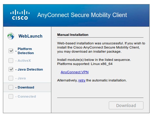 Download installer AnyConnect Secure Mobility Client