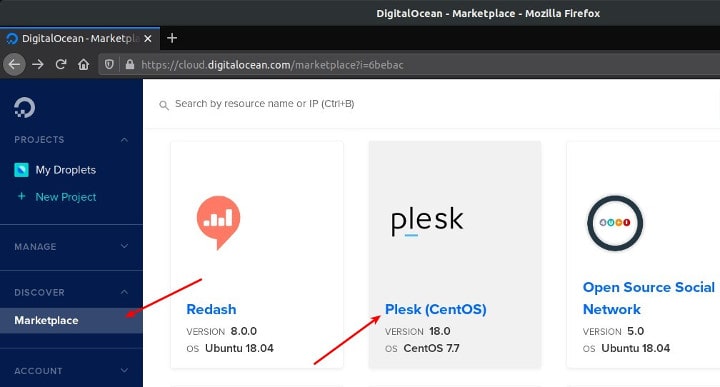 Marketplace DigitalOcean