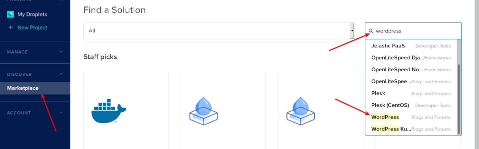 Marketplace DigitalOcean