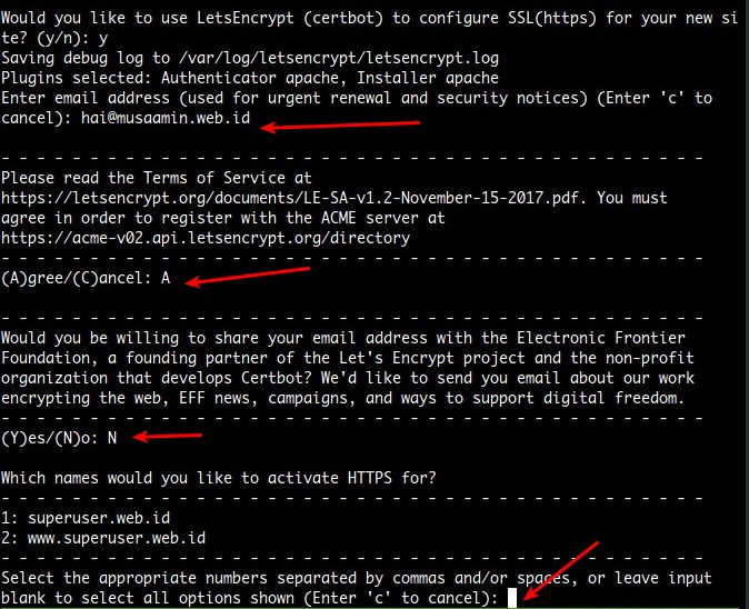 Install Let's Encrypt SSL