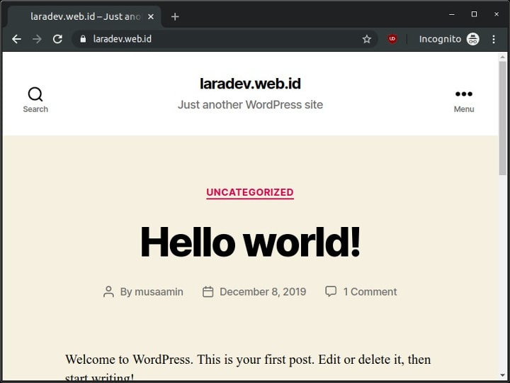 Website WordPress dengan HTTPS