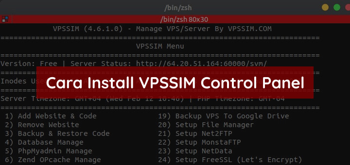 Cara Install VPSSIM Control Panel