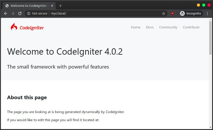 Welcome to CodeIgniter 4
