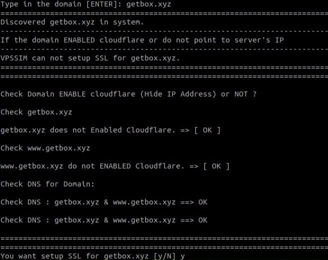 SSL Setup for Domain