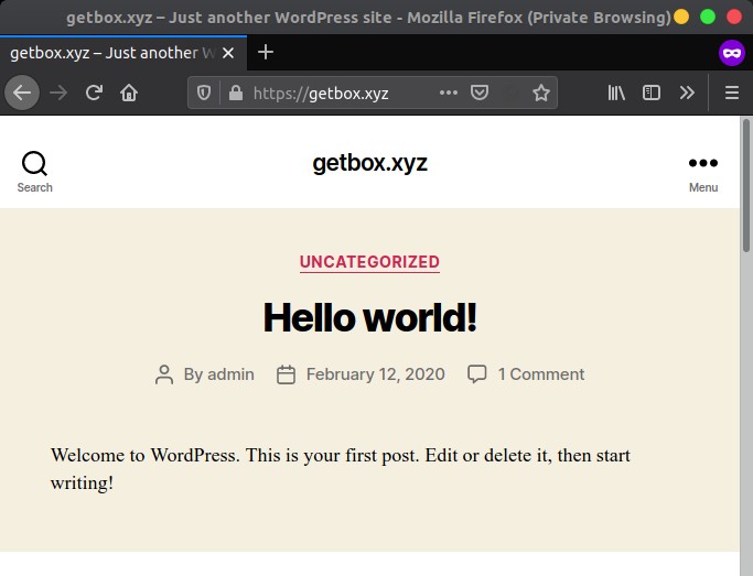 WordPress Website with HTTPS