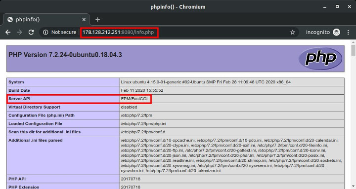 PHP Information - Server API