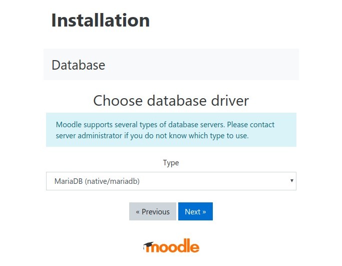 Choose database driver