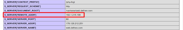 PHP Information - REMOTE ADDR