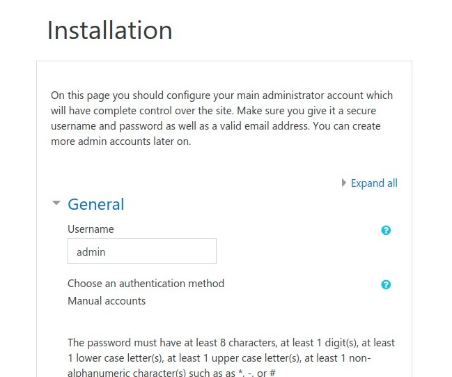 Administrator account