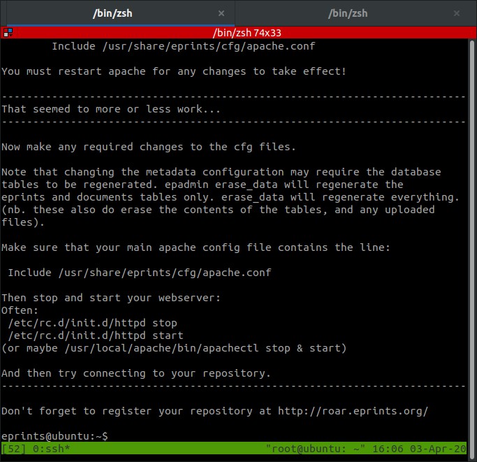 Configure EPrints