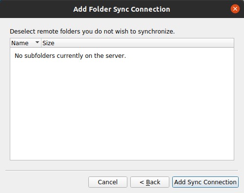 Nextcloud client - Deselect a remote folder