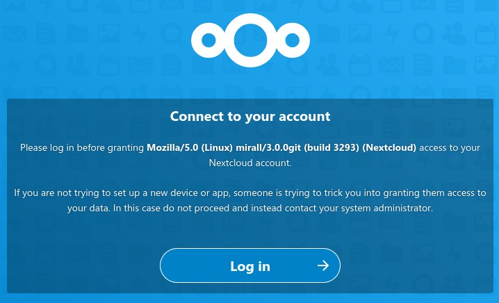 Nextcloud - Connect to account
