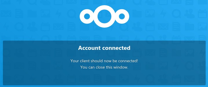 Nextcloud - Account connected