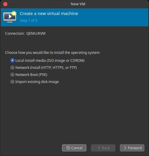 Create a new virtual machine