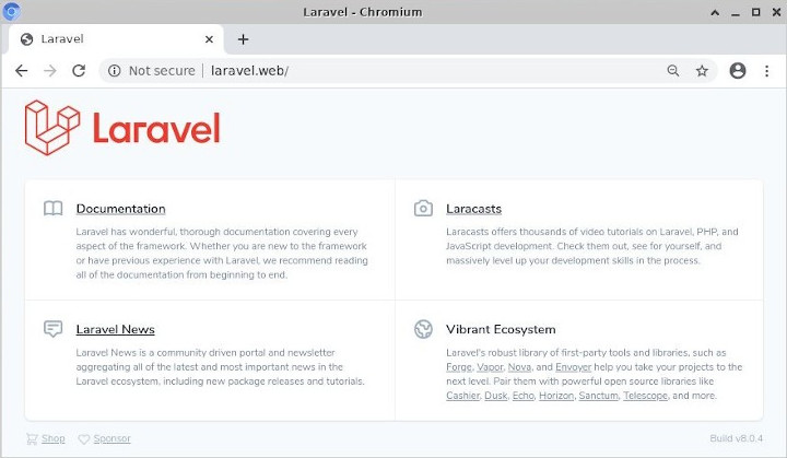 Laravel local domain