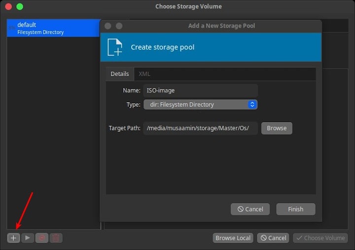 Create storage pool