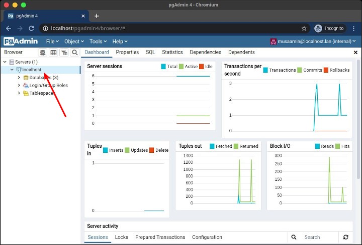 how to create server in postgresql using pgadmin 4