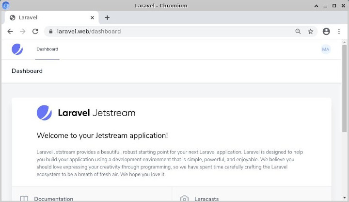 Laravel dashboard