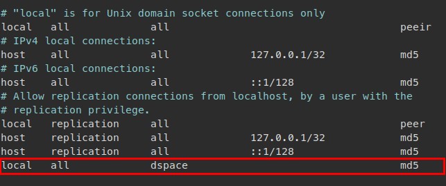 PostgreSQL configuration pg_hba.conf