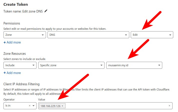 Create Cloudflare API Token