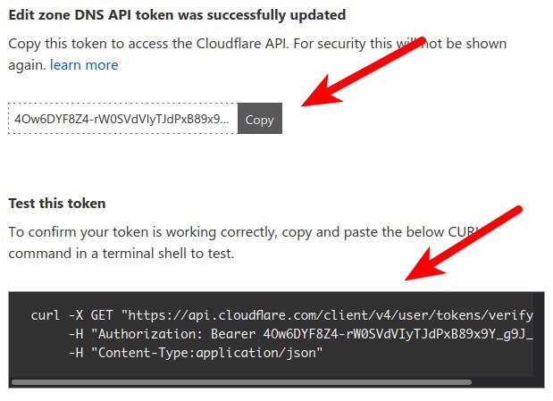 Cloudflare API Token