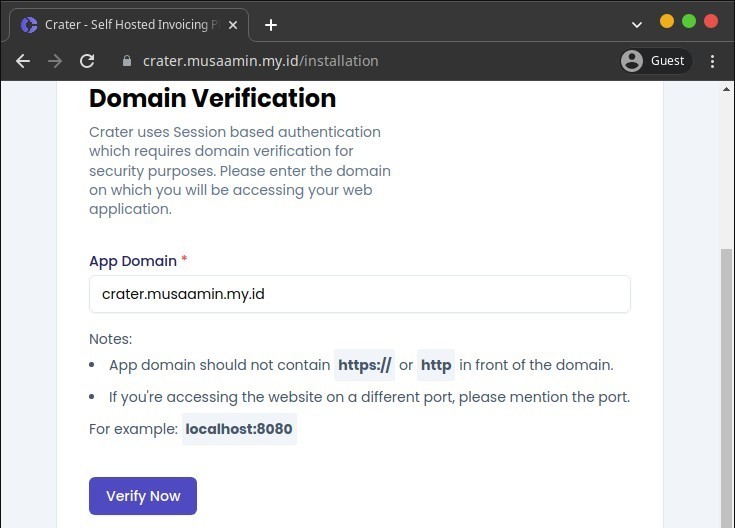 Domain Verification