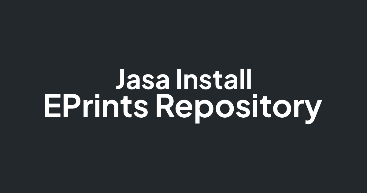 Jasa Install EPrints