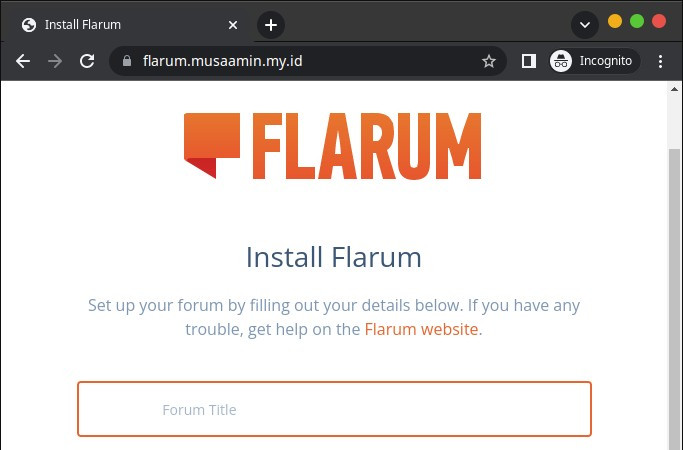 Install Flarum