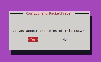 Accept the terms of EULA