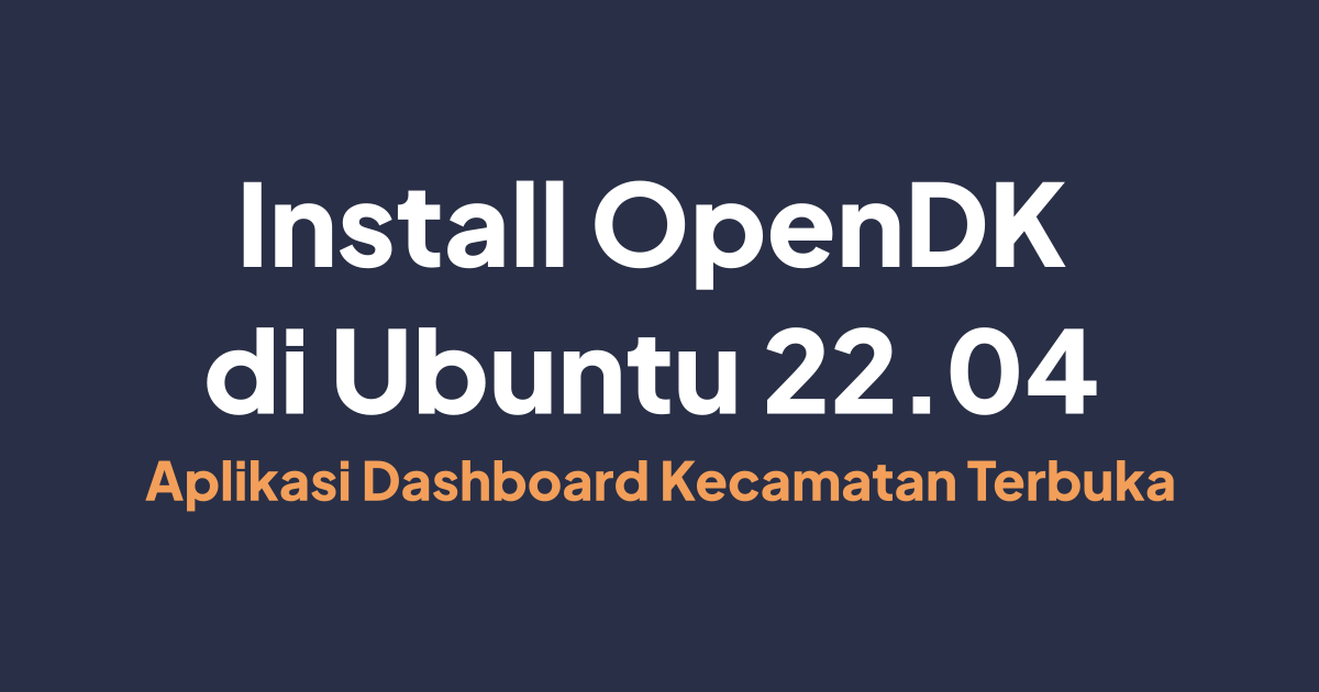 Cara Install OpenDK di Ubuntu 22.04
