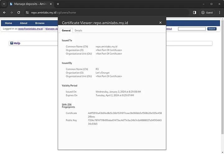 EPrints dengan protokol HTTPS