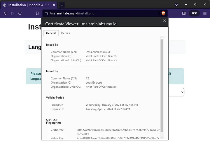 Moodle with HTTPS protocol