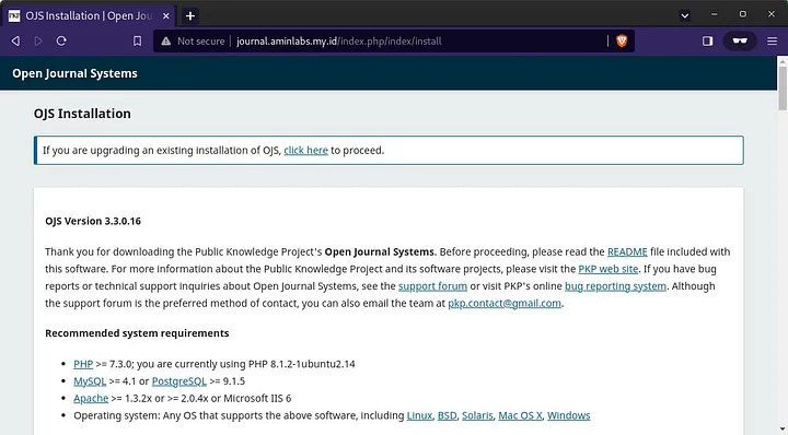 OJS dengan protokol HTTP