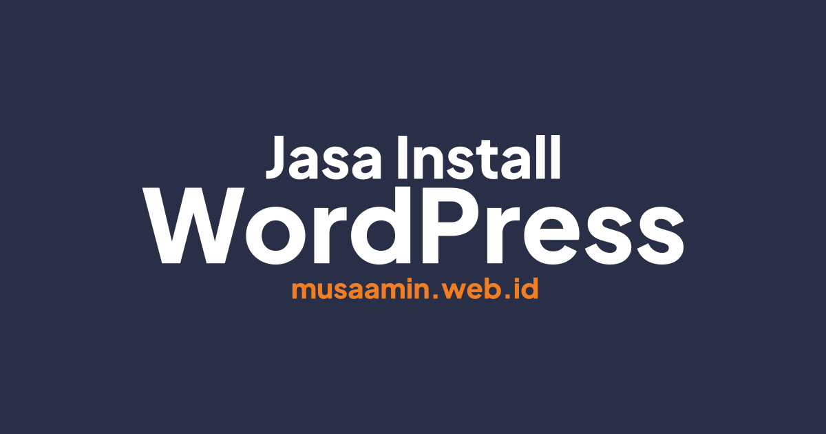 Jasa Install WordPress
